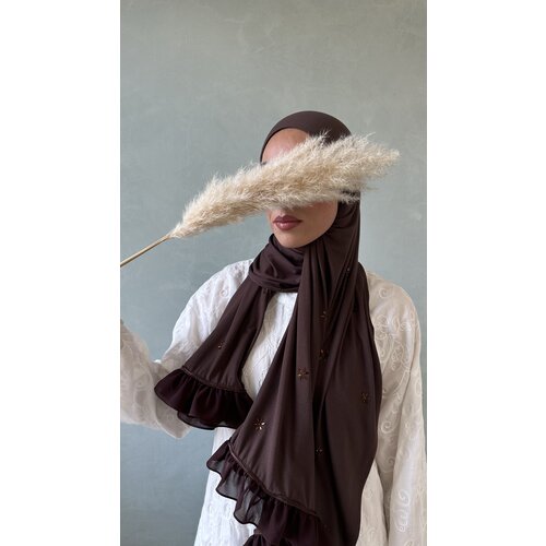 cotton jersey hijab ajman choco brown