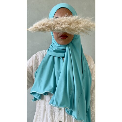 cotton jersey hijab dubai ice cream blue cotton jersey hijab dubai ice cream blue