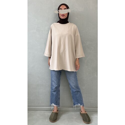 tricot shirt guisto l-beige tricot shirt guisto l-beige