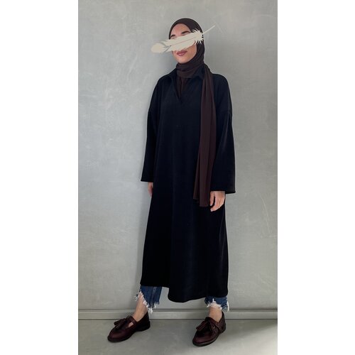 Comfy dress curdy V black Comfy dress curdy V black