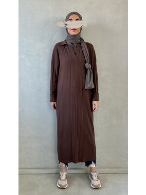 midi trui-jurkje campalino brown midi trui-jurkje campalino brown