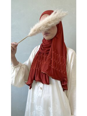 cotton jersey hijab abu dhabi rusty red cotton jersey hijab abu dhabi rusty red