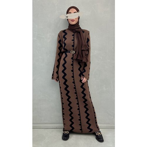 knitted dress zungri brown knitted dress zungri brown