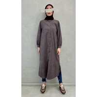 curduroy maxi blouse lonate d-grey