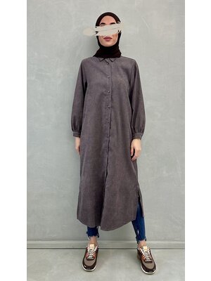 curduroy maxi blouse lonate d-grey curduroy maxi blouse lonate d-grey