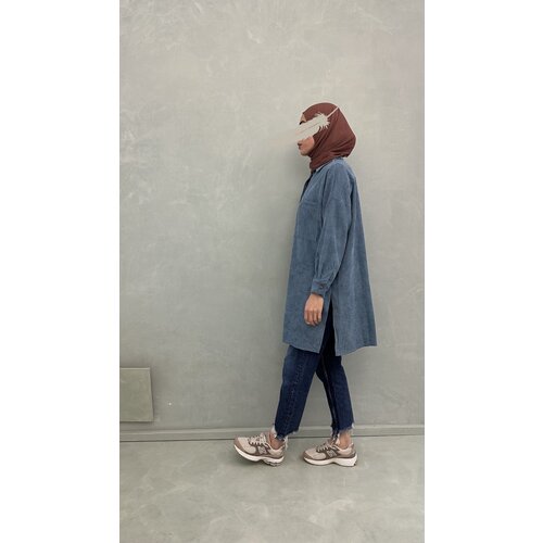 curduroy blouse guardia blue