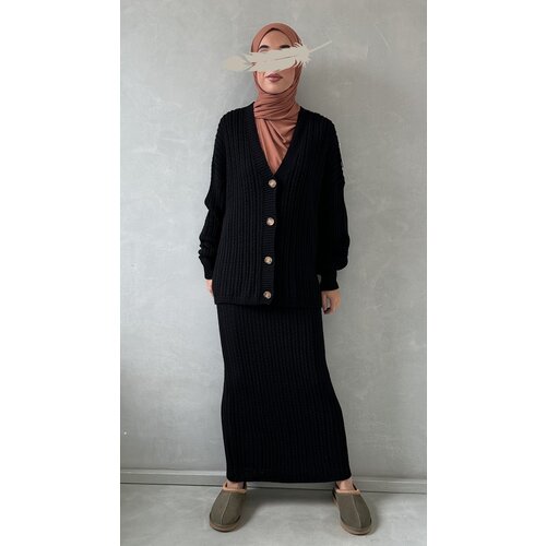 knitted two piece lesina black knitted two piece lesina black