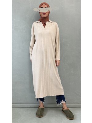 midi trui-jurkje campalino l-beige midi trui-jurkje campalino l-beige