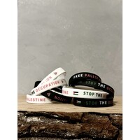 Free Palestine armbandjes (black)