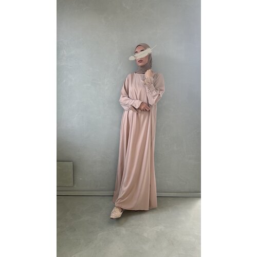 abaya bella (button sleeve) beige abaya bella (button sleeve) beige