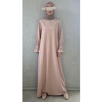 abaya bella (button sleeve) beige