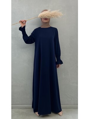 abaya bella (button sleeve) navy abaya bella (button sleeve) navy