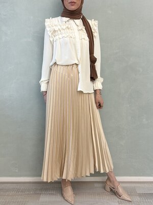 plisse skirt jelsi beige plisse skirt jelsi beige