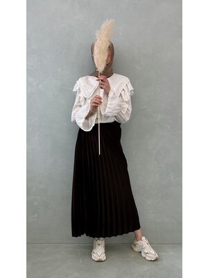 plisse skirt jelsi d-brown plisse skirt jelsi d-brown