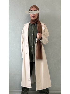 trenchcoat Leather look beige trenchcoat Leather look beige