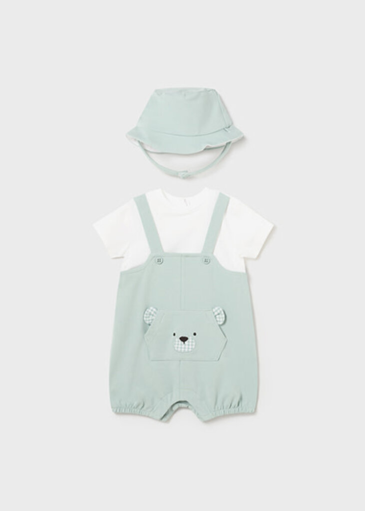 Mayoral 1618 Dungaree dot-hat onesie