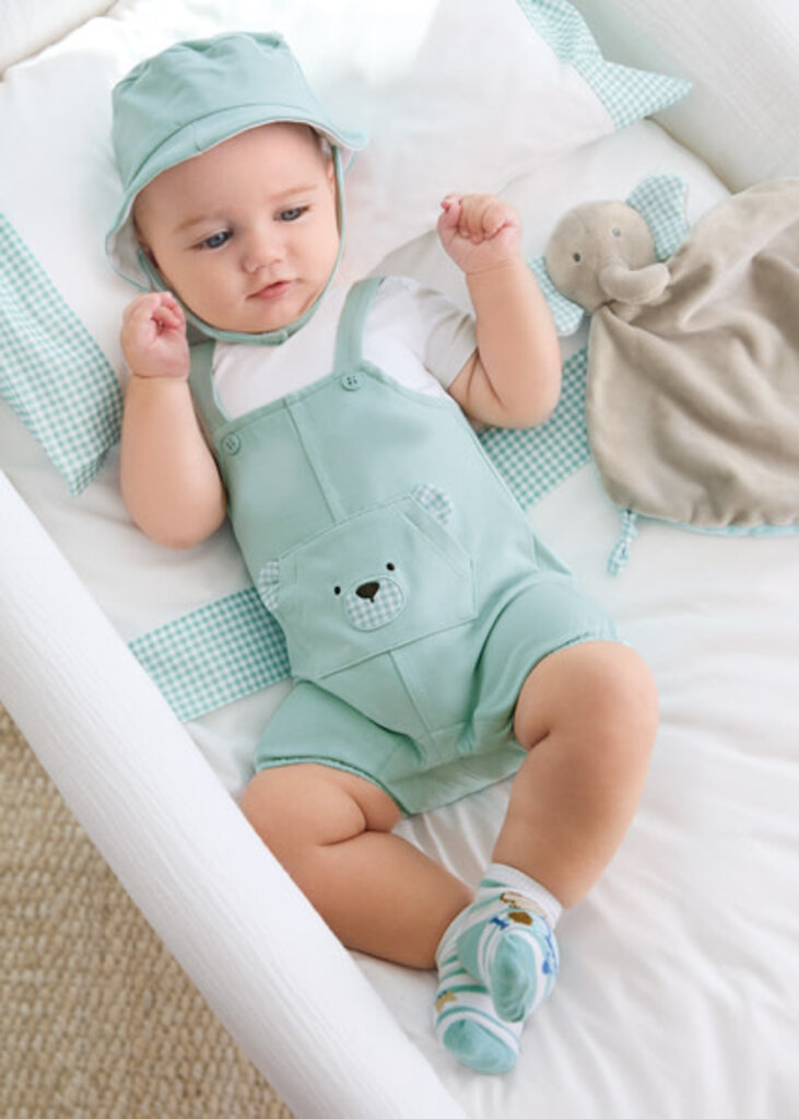 Mayoral 1618 Dungaree dot-hat onesie