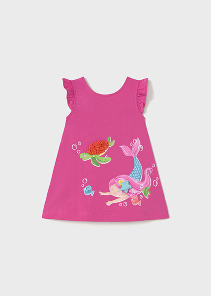 Mayoral 1927 Printed dress 088 Fuchia