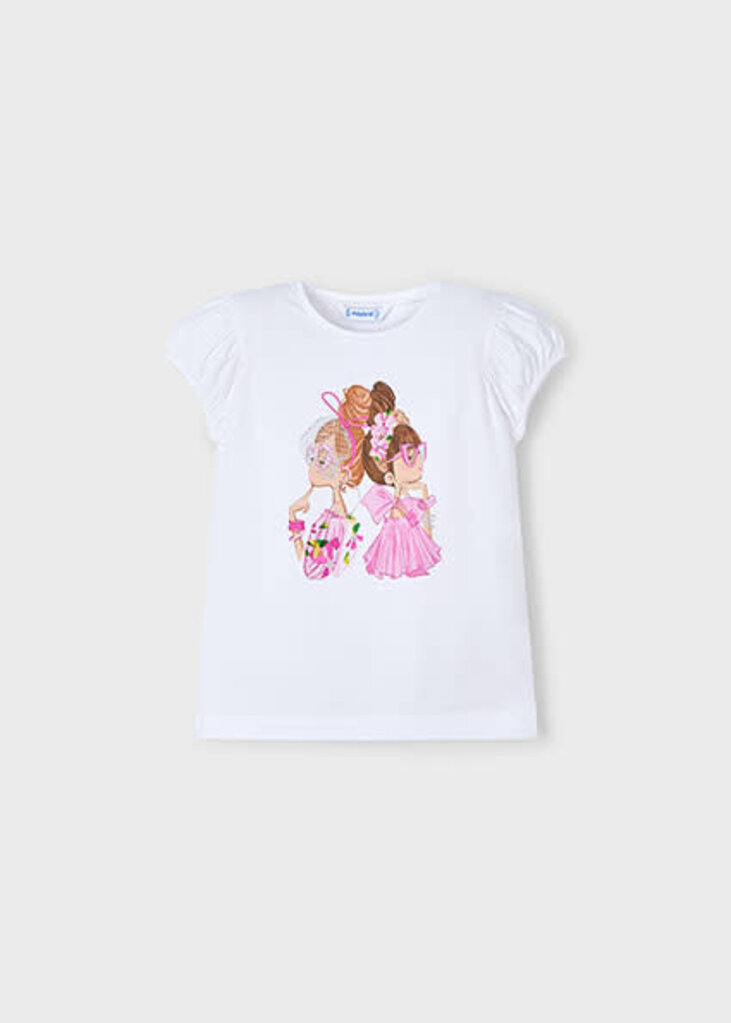 Mayoral 3003 S/s doll t-shirt 058 wht-orchid