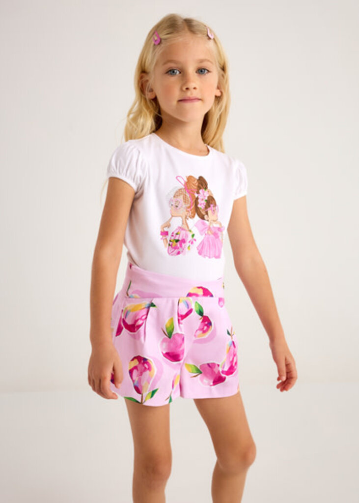 Mayoral 3003 S/s doll t-shirt 058 wht-orchid