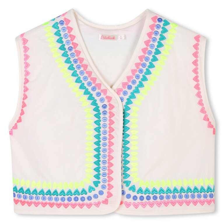 Billieblush U20875 gevoerde jas zonder mouwen