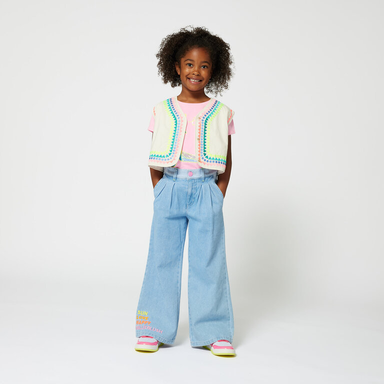 Billieblush U20875 gevoerde jas zonder mouwen