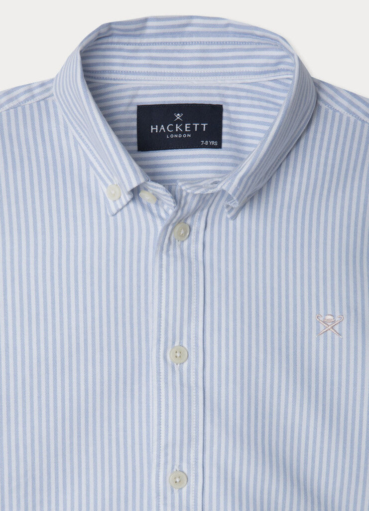 Hackett HK301756 Oxford stripe shirt 551Blu