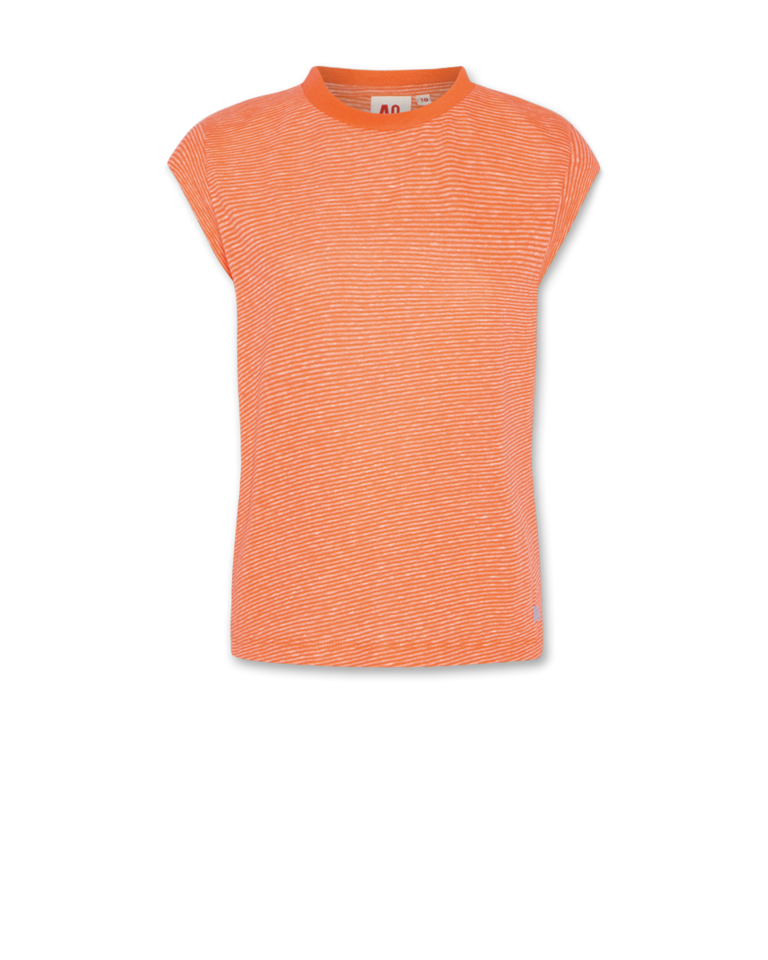 Ao76 125-1011-241 Zeida t-shirt logo stripe 511 fluo coral