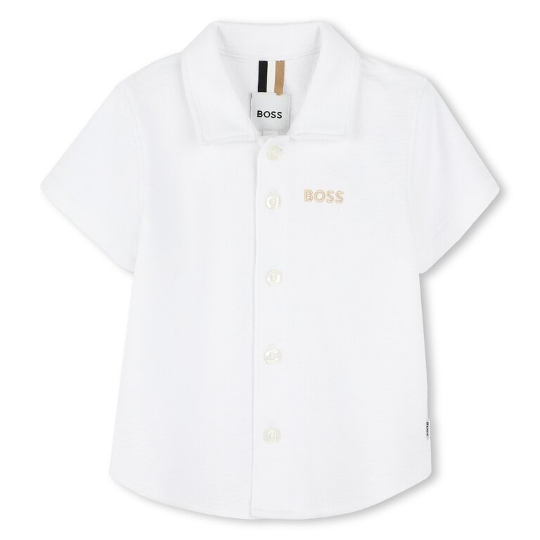 BOSS J52092 Overhemd km Wit