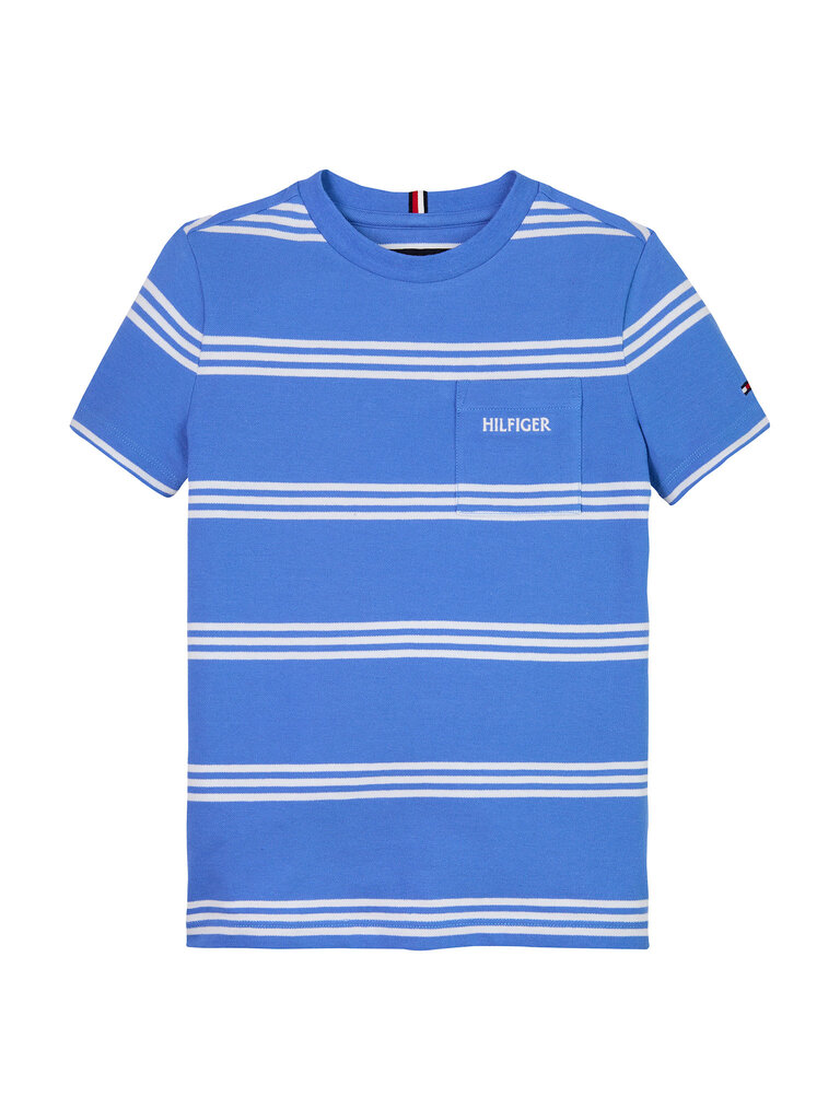 KB09534 Hilfiger emb reg pique tee s/s C30 blue spell stripe