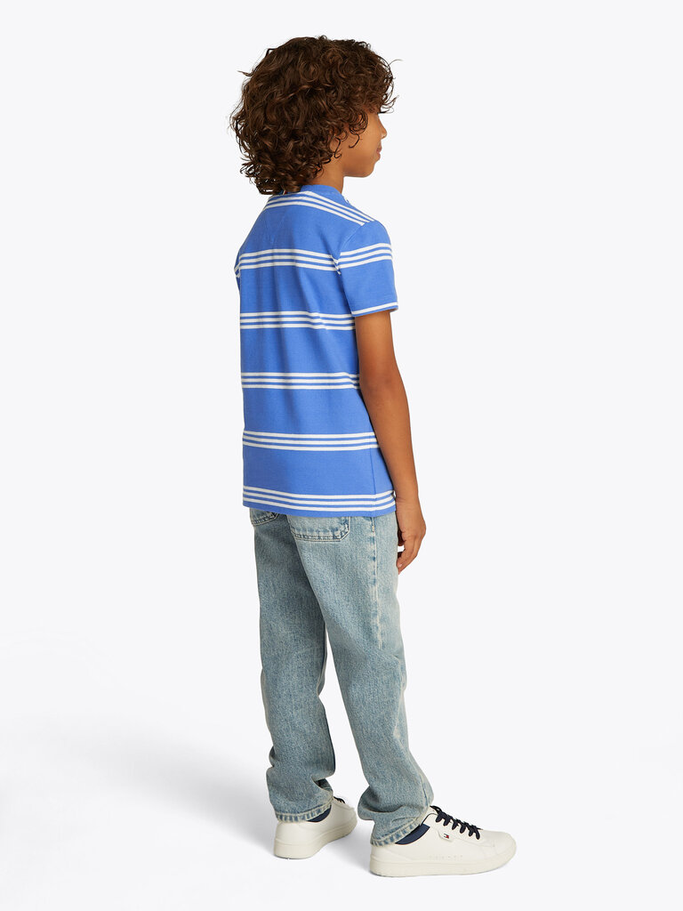 KB09534 Hilfiger emb reg pique tee s/s C30 blue spell stripe