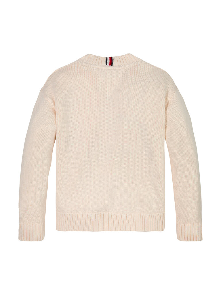 KB09520 Flag sweater Z00 Ivory petal