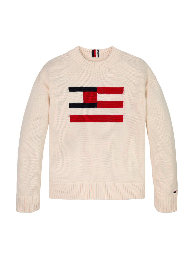 KB09520 Flag sweater Z00 Ivory petal