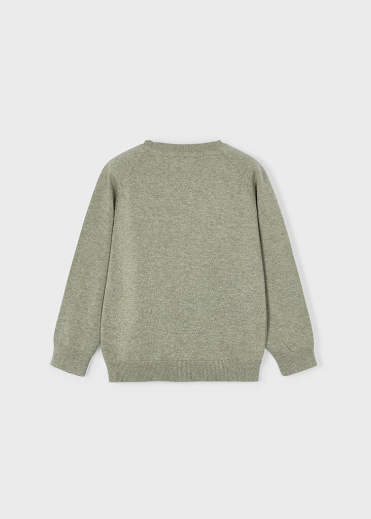 Mayoral 323 Basic cotton jumper w/round 010 pistaschio