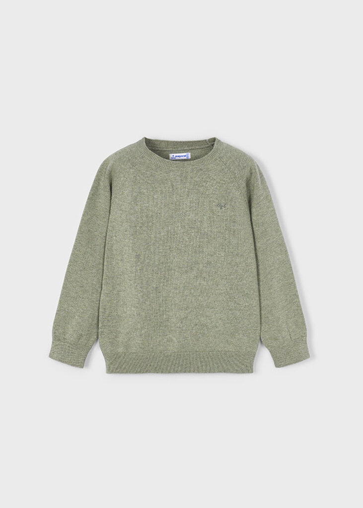 Mayoral 323 Basic cotton jumper w/round 010 pistaschio
