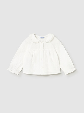 Mayoral 2114 Plumeti chiffon blouse 010 cream