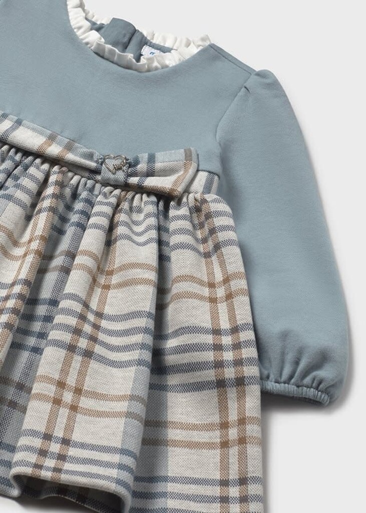 Mayoral 2903 Plaid dress 068 blue bell