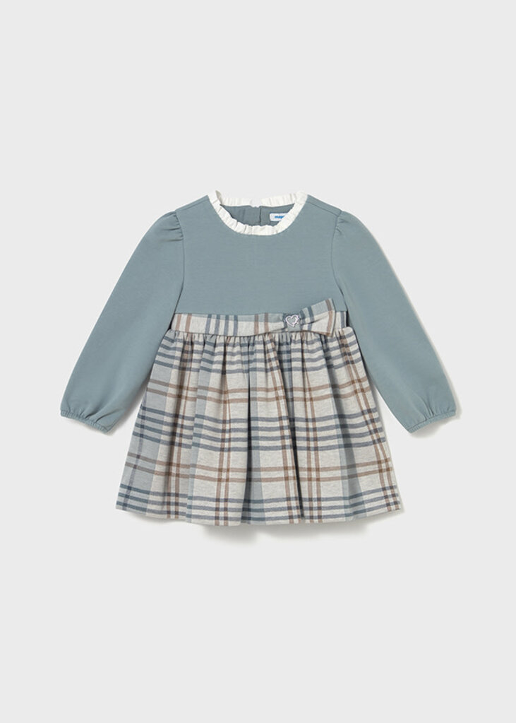 Mayoral 2903 Plaid dress 068 blue bell