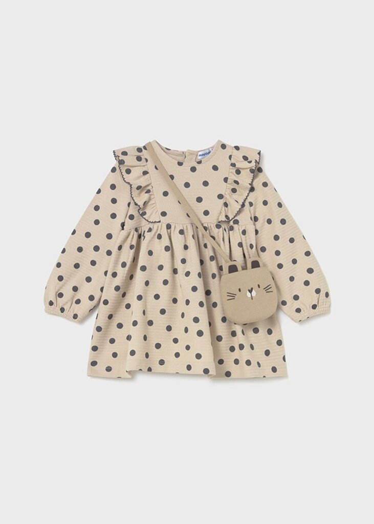 Mayoral 2920 Printed dress with bag 092 tapioca