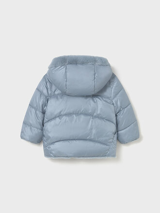 Mayoral 2435 Reversible faux fur jacket 079 blue bell