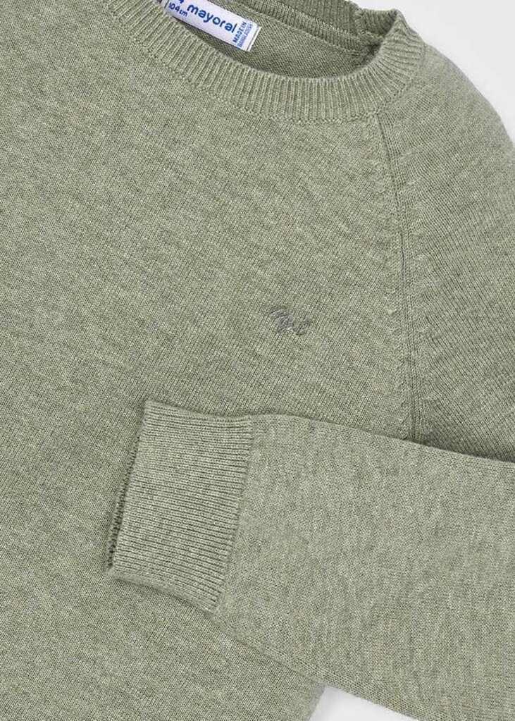 Mayoral 323 Basic cotton jumper w/round 010 pistaschio