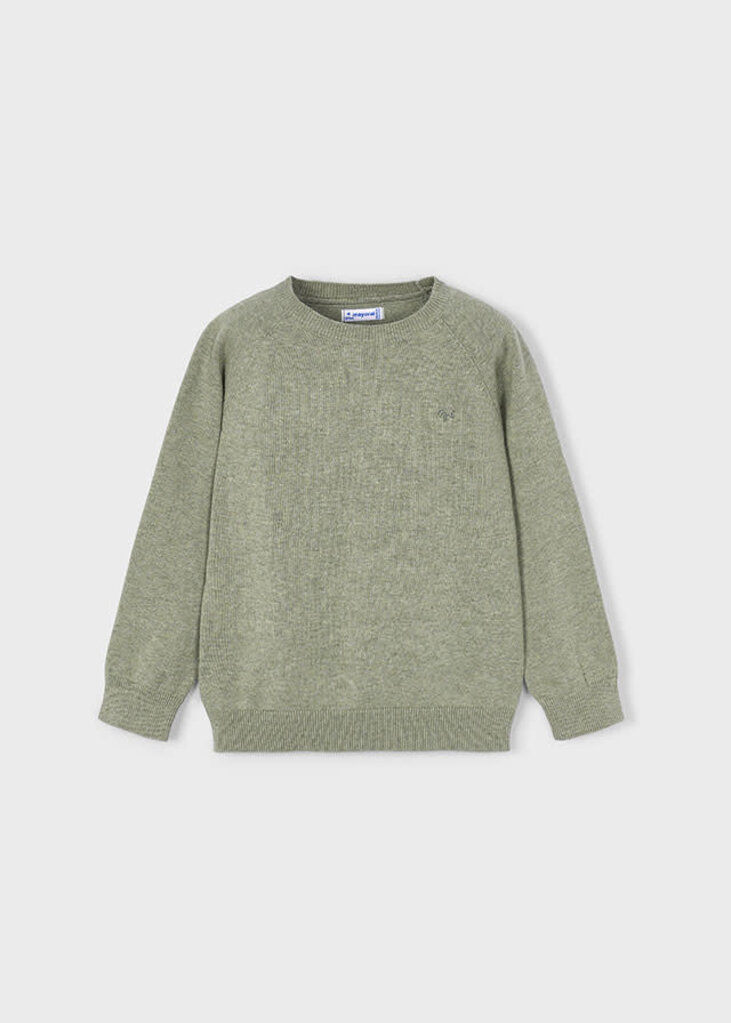 Mayoral 323 Basic cotton jumper w/round 010 pistaschio