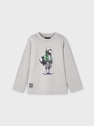 Mayoral 4083 L/s “wolf” shirt 010 smoke
