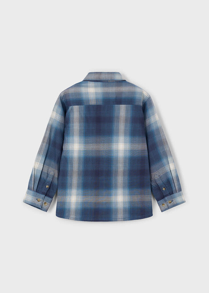 Mayoral 4127 L/s checked shirt 003 navy