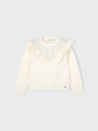 Mayoral 4304 Open knit sweater 056 macchiato