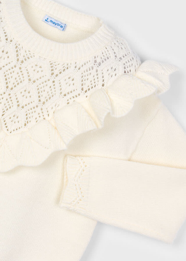 Mayoral 4304 Open knit sweater 056 macchiato