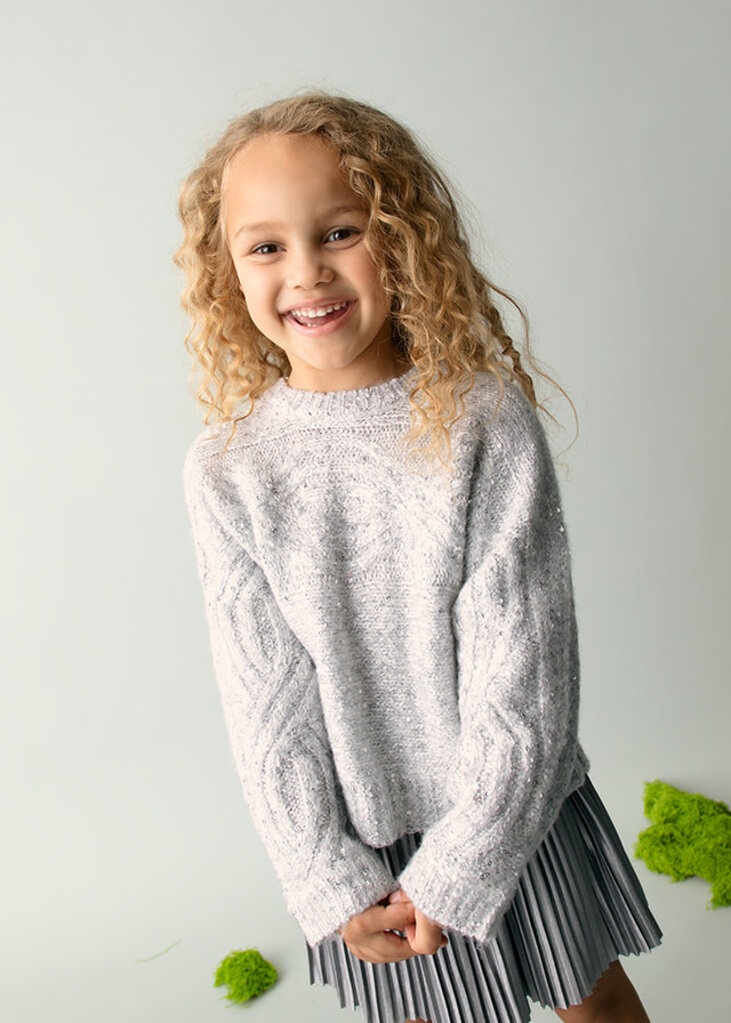 Mayoral 4306 Sequins sweater 066 silver