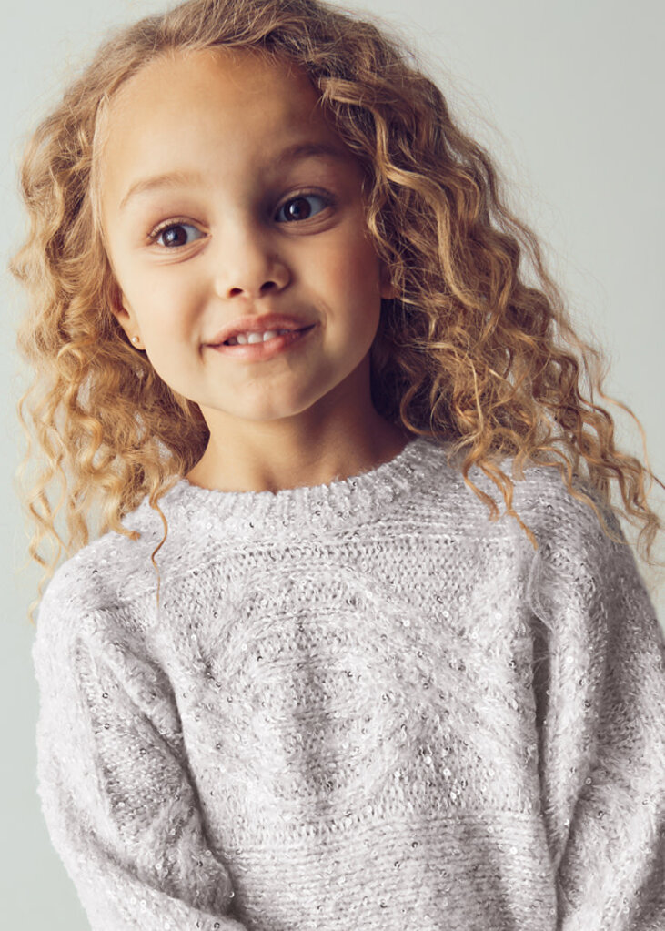 Mayoral 4306 Sequins sweater 066 silver