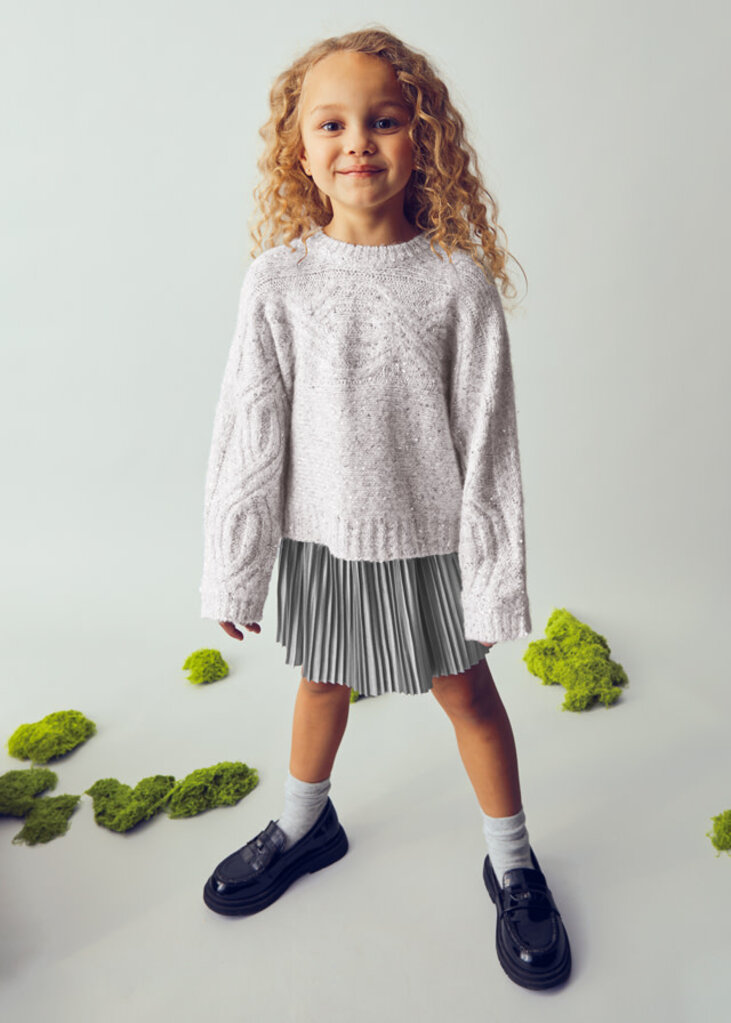 Mayoral 4306 Sequins sweater 066 silver