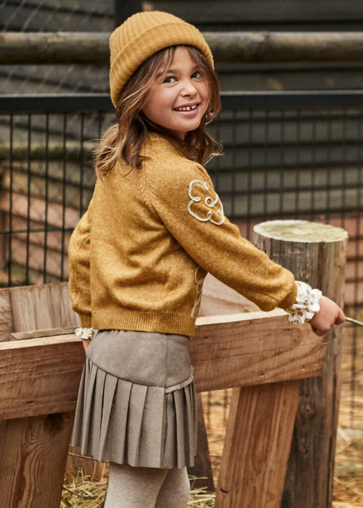 Mayoral 4909 Pleated knit skort 010 col. Mole